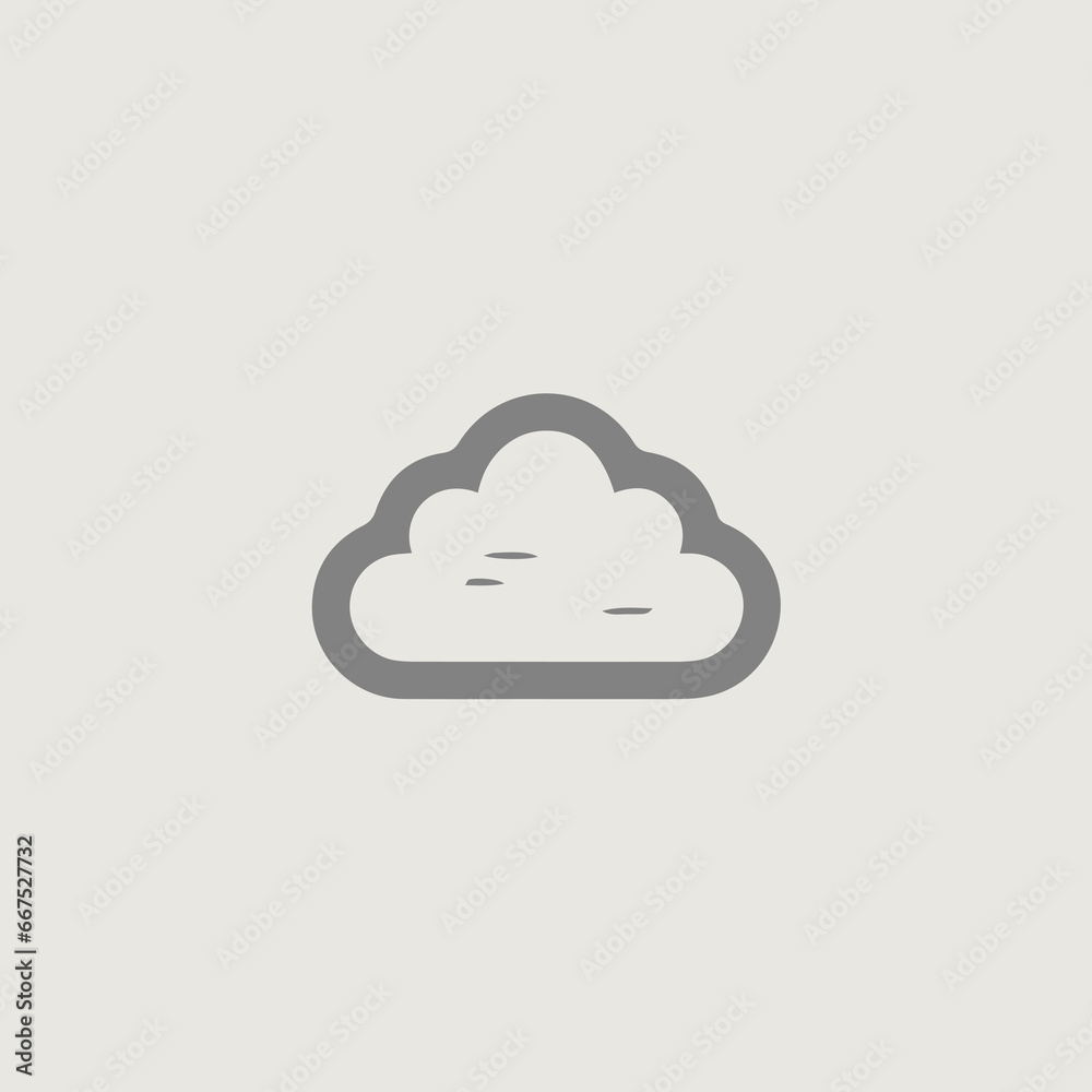 雲をシンボリックに用いたシンプルかつスタイリッシュなロゴのベクター画像 雲をシンボリックに用いたシンプルかつスタイリッシュなロゴのベクター画像