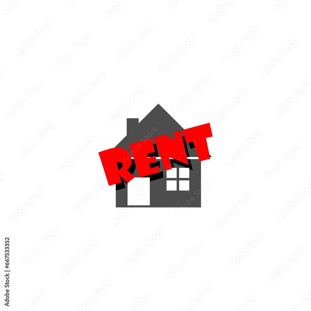 Rent house icon isolated on transparent background Rent house icon isolated on transparent background