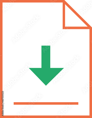 Downloading PDF  Icon outline