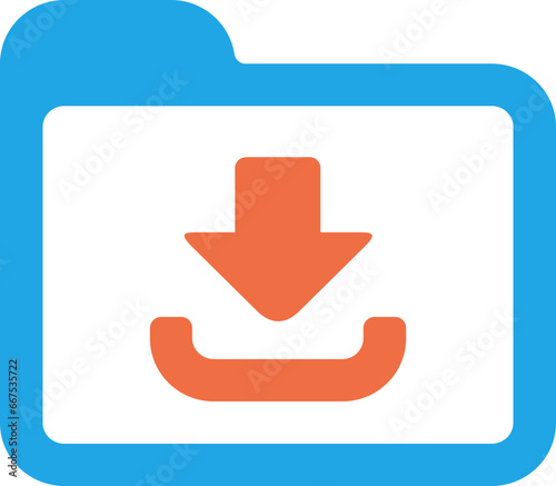 Download From FTP Icon Thick Outline
