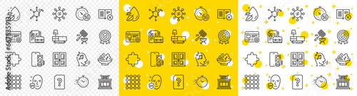 Outline Insurance medal, Shop and Chemical formula line icons pack for web with 5g internet, Timer, Vacancy line icon. Voicemail, Water drop, Dresser pictogram icon. Puzzle, Grill basket. Vector