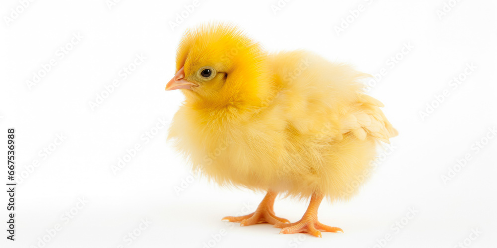 Little Yellow Chicken On A White Background Created Using Artificial Intelligence Little Yellow Chicken On A White Background Created Using Artificial Intelligence
