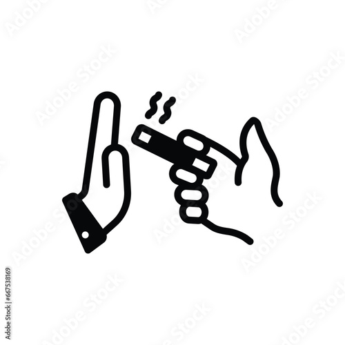 Black solid icon for refuse