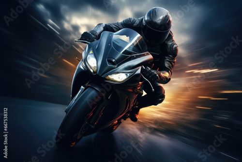 A man is seen riding on the back of a motorcycle. This image can be used to depict transportation, adventure, or leisure activities