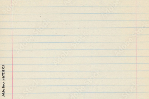 Simple lined paper from a 30 year old school notebook. It's a bit yellowed.Meant as background photo