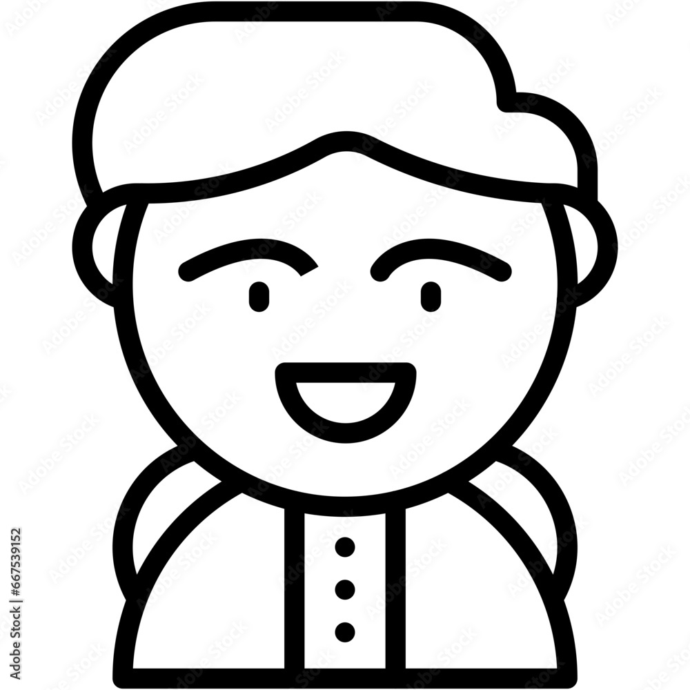 Vector Icon Hero, Young, Boy, User, Avatar, Character Vector Icon Hero, Young, Boy, User, Avatar, Character