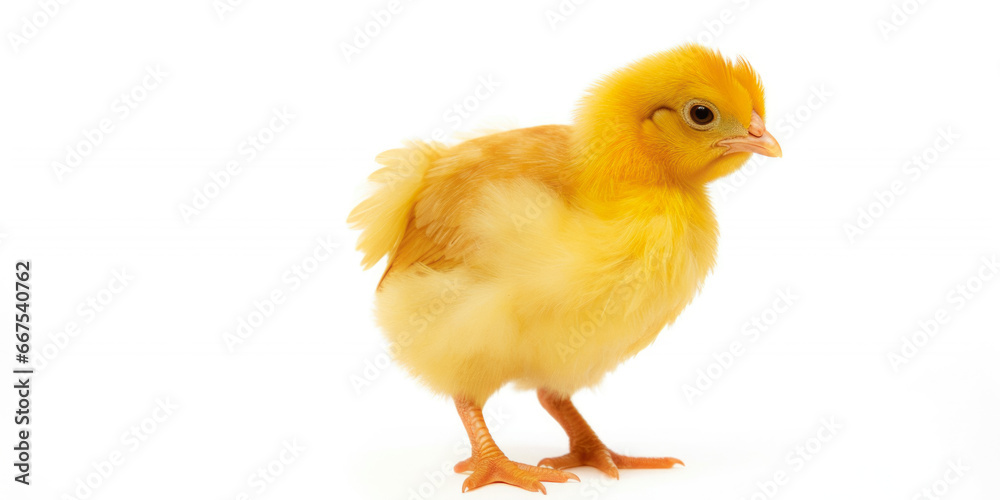 Little Yellow Chicken On A White Background Created Using Artificial Intelligence Little Yellow Chicken On A White Background Created Using Artificial Intelligence