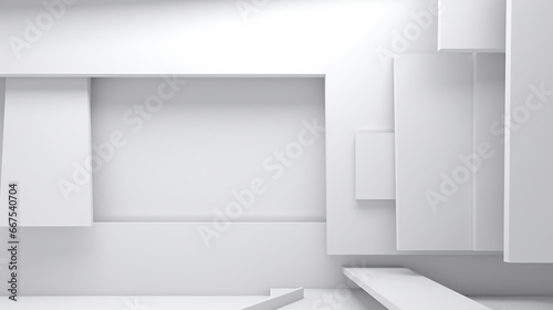 Wallpaper Mural abstract minimalist 3D white room elegant modern futuristic background Torontodigital.ca