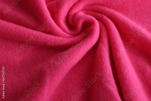Beautiful pink fabric as background, closeup view