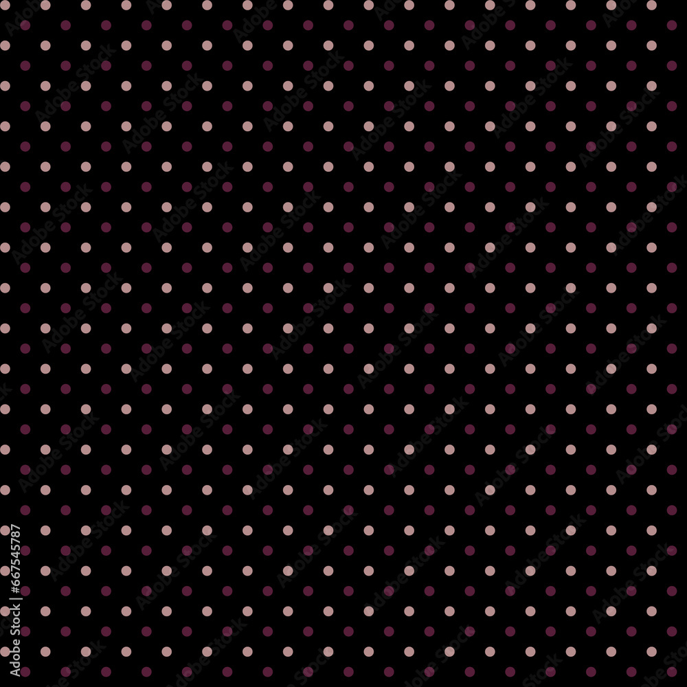 Abstract geometric fabric and paper seamless pattern Muted pink and purple polka dots on a black background Abstract geometric fabric and paper seamless pattern Muted pink and purple polka dots on a black background