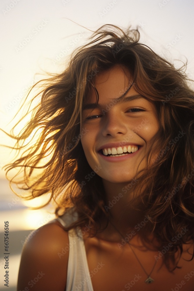 Generative AI : teenage boy age 19 with short light brown tousled hair hazel eyes, running on a breathtakingly beautiful tropical beach at sunset Generative AI : teenage boy age 19 with short light brown tousled hair hazel eyes, running on a breathtakingly beautiful tropical beach at sunset