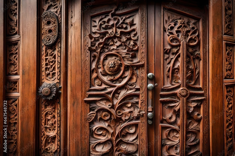 detail of a door in a church