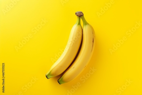 yellow banana on background. Generative AI