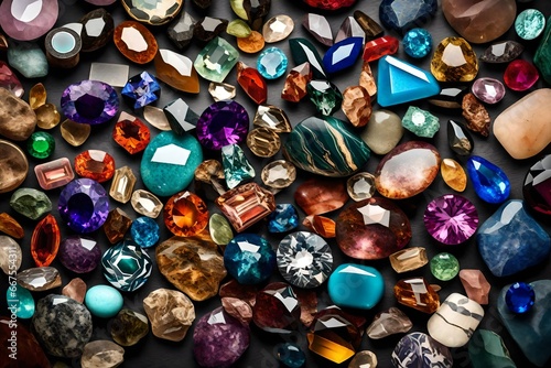 close up of colorful gemstones