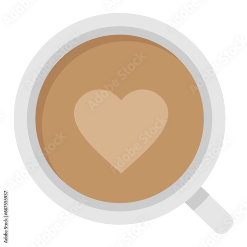 Coffee latte mug vector