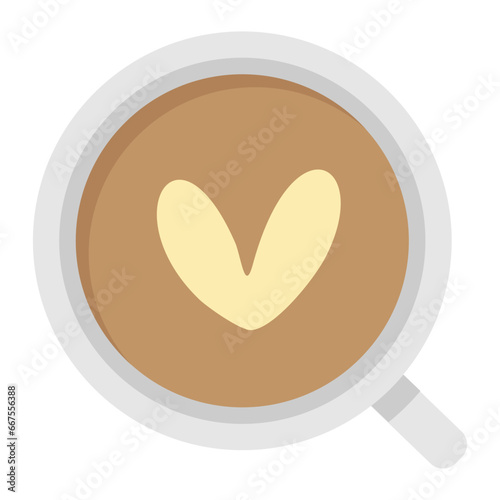 Coffee latte mug vector