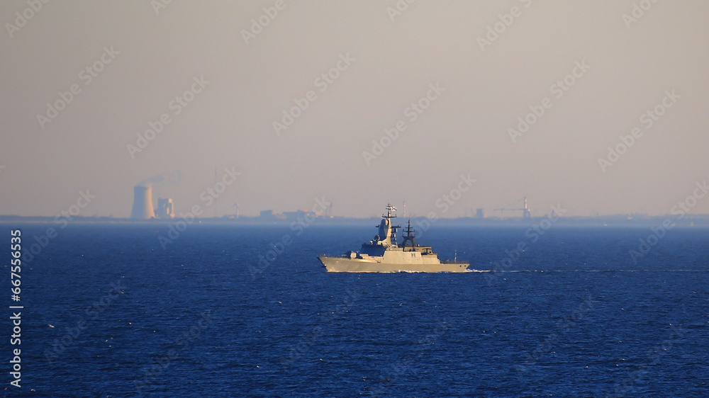 Russian warship of the Steregushchiy class on the Baltic Sea