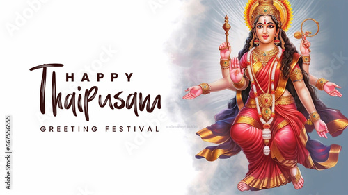 Happy thaipusam celebration poster. Indian Festival. 