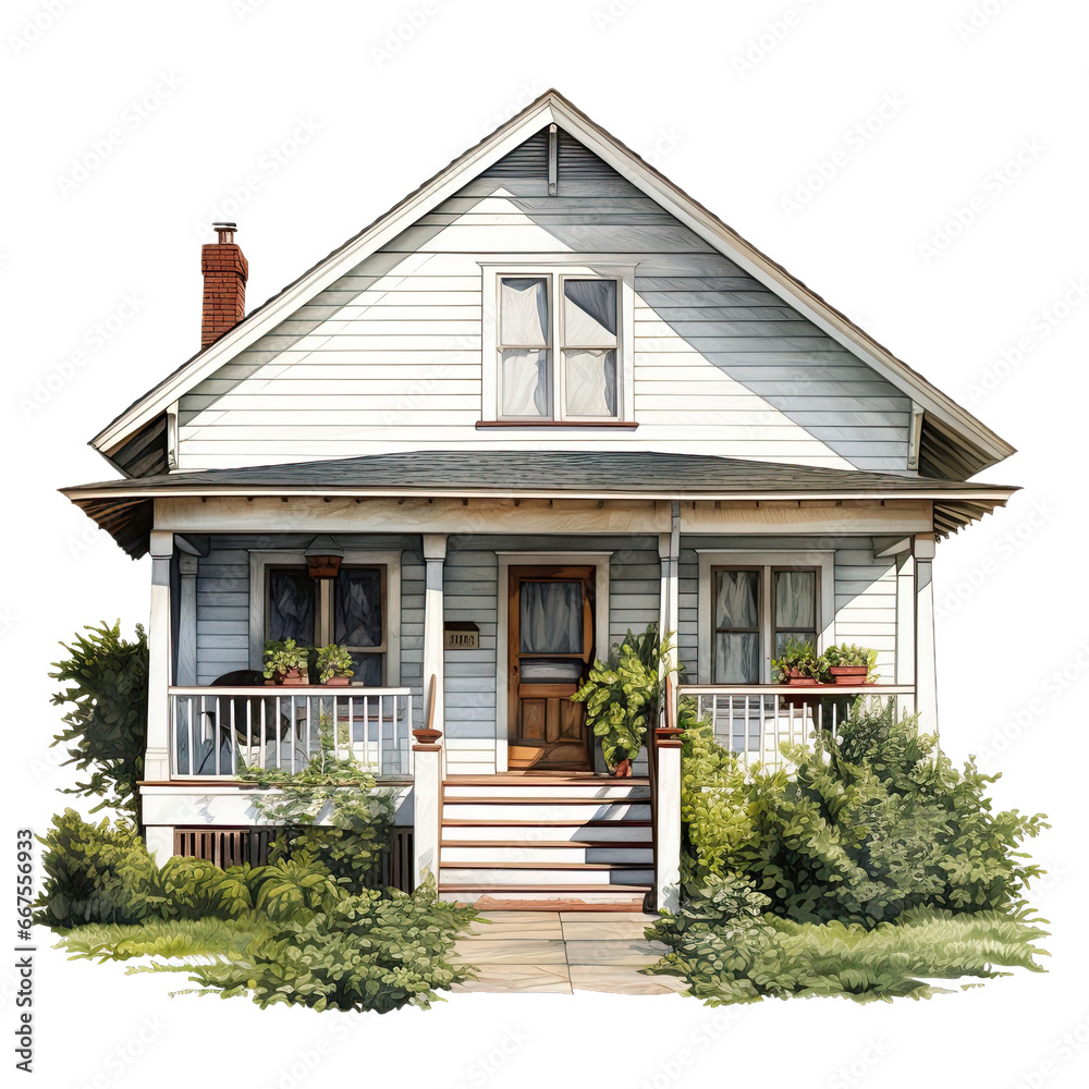 house isolated on white background clip-art