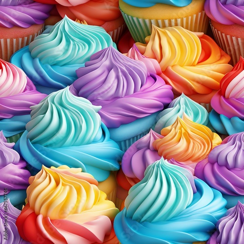 rainbow Cupcakes image wallpaper. seamless picture photo