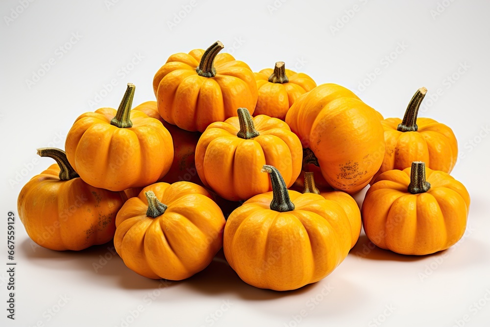 Obraz premium pumpkins on a black background