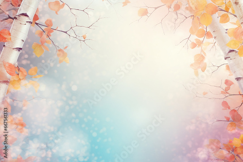 A pastel background with trees