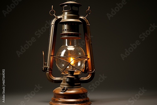 antique oil lantern. Generative AI