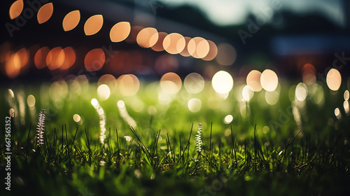 Fototapeta Naklejka Na Ścianę i Meble -  soccer field and the bright lights