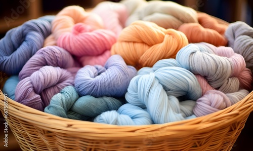 wool of various colors,Generative AI