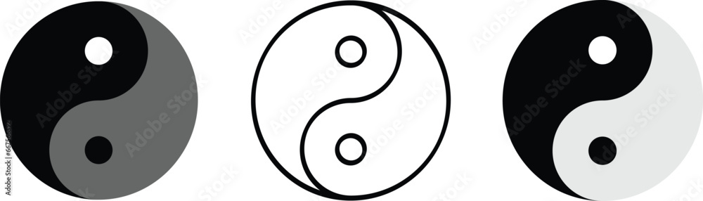Ying Yang symbol For Balance Vector Icon Ying Yang symbol For Balance Vector Icon