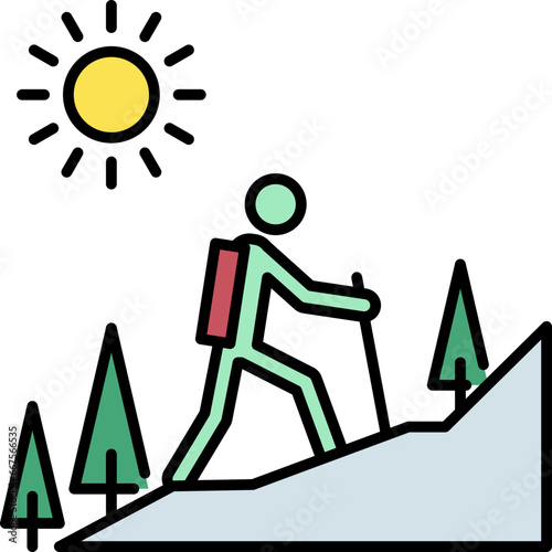 People hiking icon