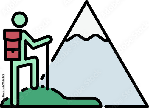 People watch mountain icon