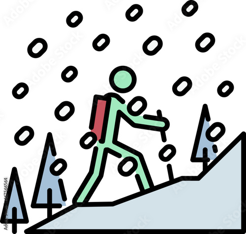 People hiking icon