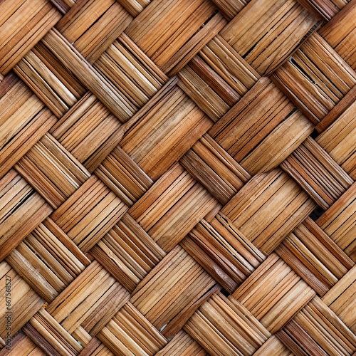 Close-up image of woven bamboo. seamless picture