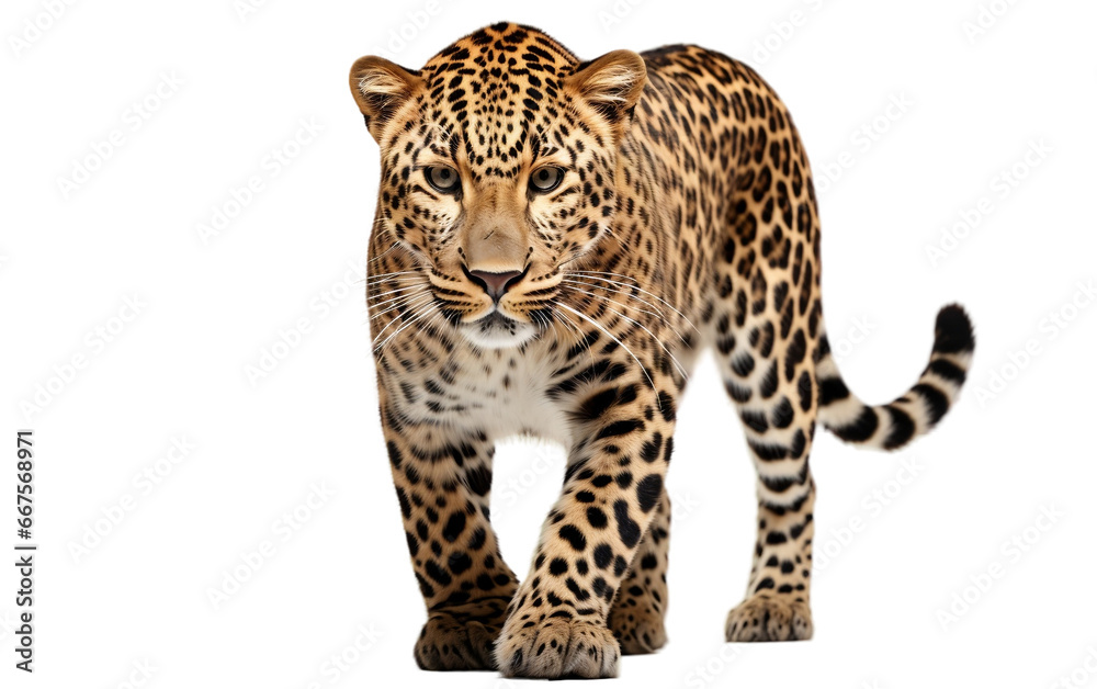 Fototapeta premium Leopard on a Transparent Background