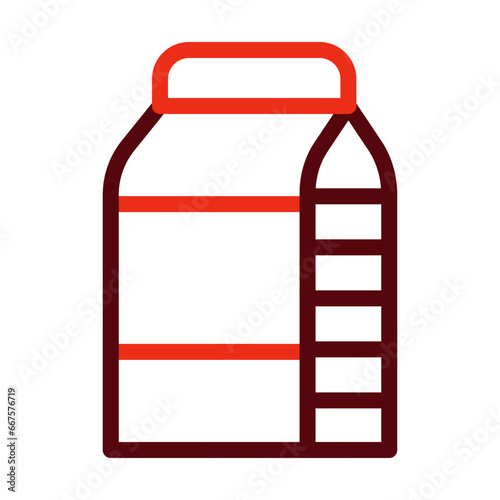 Milk Thick Line Two Colors Icon Design