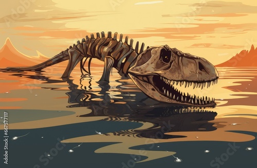 Dinosaur Fossil (Tyrannosaurus Rex) © jambulart