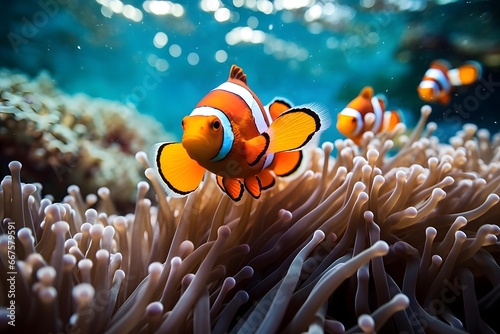 Clown anemonefish (Amphiprion bicolor) in the Red Sea