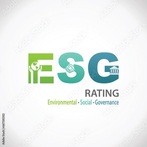 ESG  Environmental Social Governance Design Text Infographic