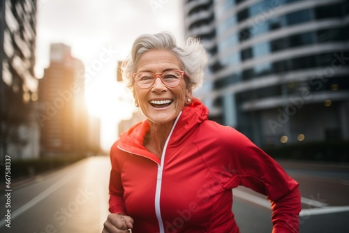 Active Senior Woman Embracing a Healthy Lifestyle in the City