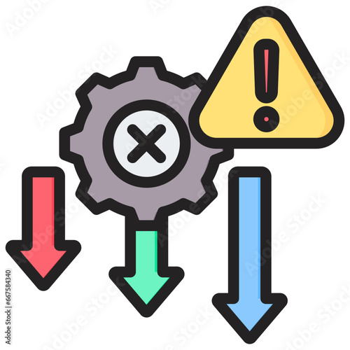 Reduced Error Outline Color Icon