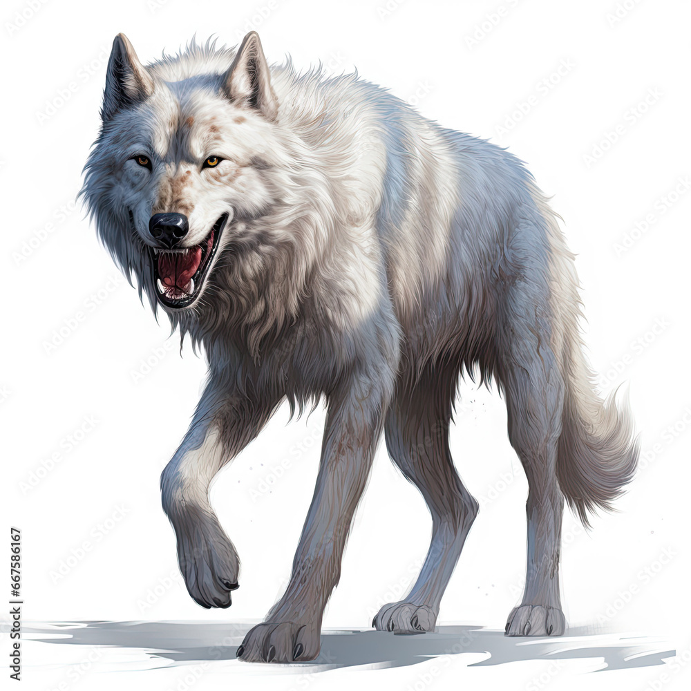 Realistic Dire Wolf in Motion
, Medieval Fantasy RPG Illustration Realistic Dire Wolf in Motion
, Medieval Fantasy RPG Illustration