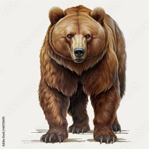 Realistic Brown Bear Wildlife Art  , Medieval Fantasy RPG Illustration © Dolgren
