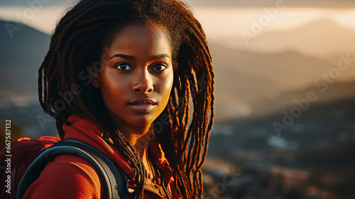 Portrait d'une jeune femme noire  photo