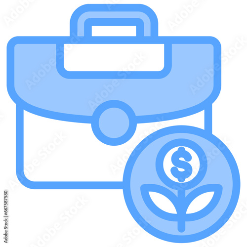 Business Start Up Blue Icon