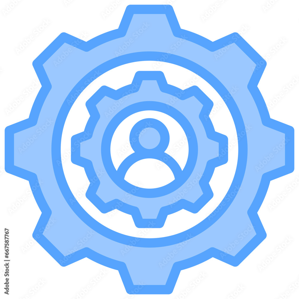 Management Style Blue Icon Management Style Blue Icon