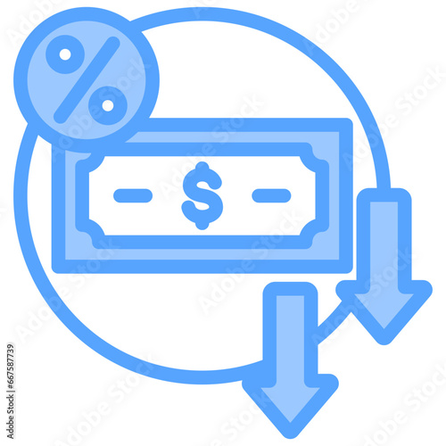 Lower Cost Blue Icon