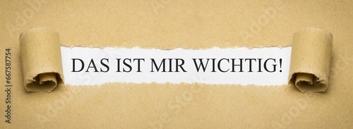 Das ist mir wichtig!