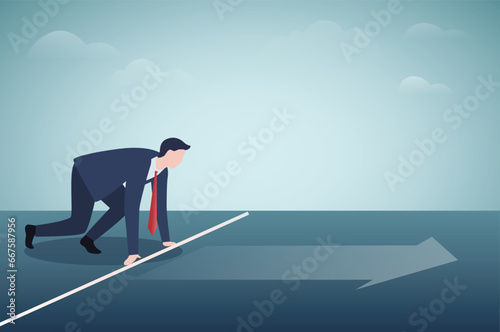 Business planning, New journey, competition concept. Start new business.