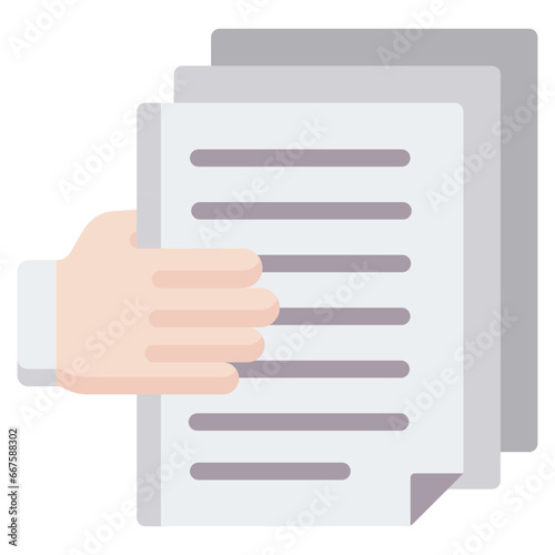Documented Flat Icon